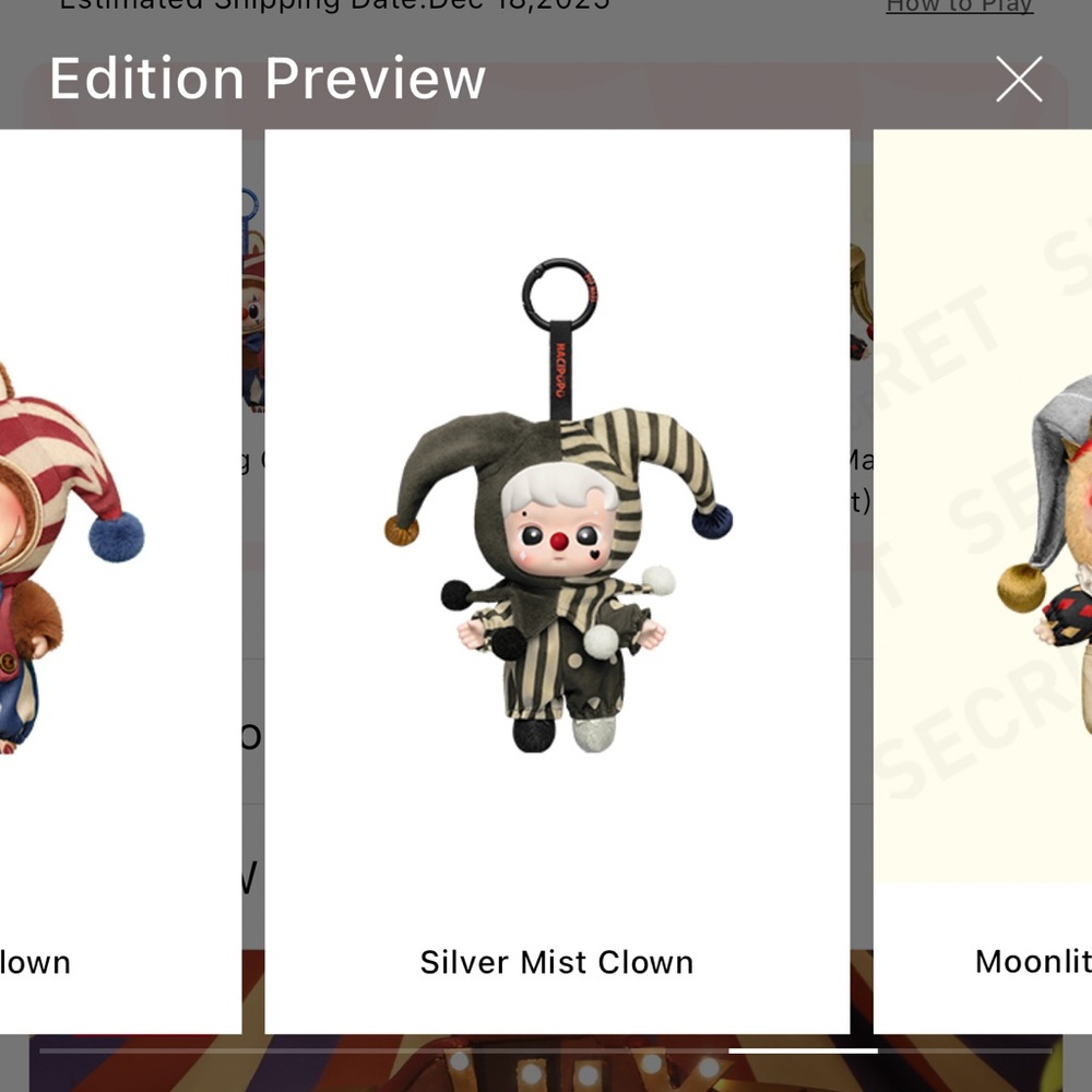 Popmart why so serious Silver Mist Clown Keychain